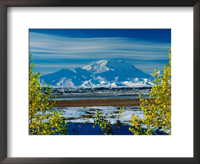 Mt. Denali After First Snowfall Of The Summer, Denali National Park, Alaska, Usa by Charles Sleicher Pricing Limited Edition Print image
