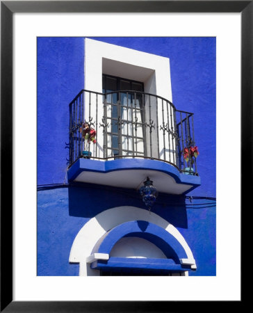 Colorful Building With Iron Balcony, Guanajuato, Mexico by Julie Eggers Pricing Limited Edition Print image