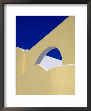 Angular Architectural Features Against Blue Sky, Santorini Island, Southern Aegean, Greece by Jan Stromme Pricing Limited Edition Print image