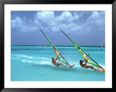 Windsurfing Pair, Aruba, Caribbean by James Kay Pricing Limited Edition Print image