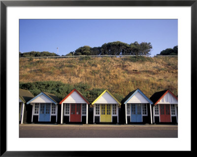 Beach Huts At Bournemouth, Dorset, England by Nik Wheeler Pricing Limited Edition Print image