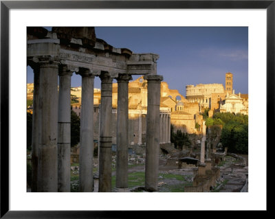 View Across Roman Forum Towards Colosseum And St. Francesca Romana, Rome, Lazio, Italy by John Miller Pricing Limited Edition Print image