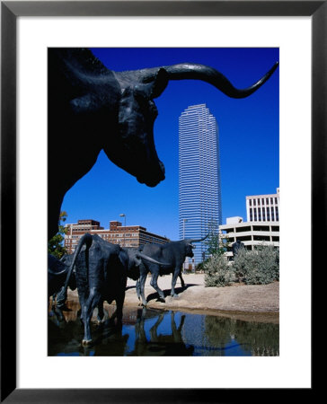 Cattle-Drive Sculptures At Pioneer Plaza, Dallas, Texas by Richard Cummins Pricing Limited Edition Print image