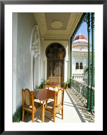View Along Balcony At The Palacio De Valle, Cienfuegos, Cuba, West Indies, Central America by Lee Frost Pricing Limited Edition Print image