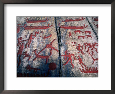 Tanumshede Bronze Age Rock Carvings, Tanumshede, Vaster-Gotaland, Sweden by Anders Blomqvist Pricing Limited Edition Print image