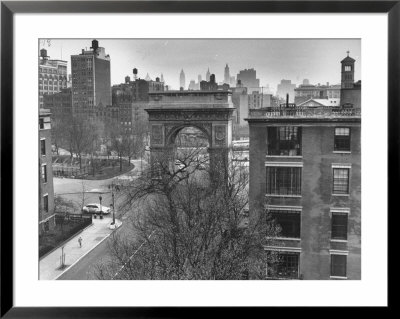 Washington Arch Standing At North Entrance To Square And Straddles Foot Of Fifth Avenue by Walter Sanders Pricing Limited Edition Print image