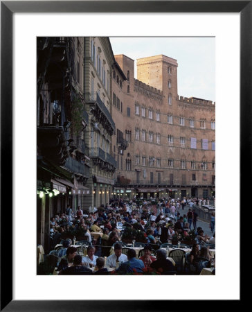 Outdoor Dining In The Piazza Del Campo, Siena, Tuscany, Italy by Ruth Tomlinson Pricing Limited Edition Print image