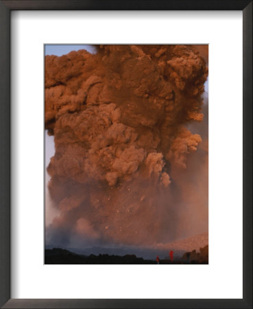 Scientists Are Dwarfed By A Massive Cloud Of Ash Spewing From Etna by Peter Carsten Pricing Limited Edition Print image