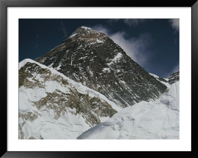 A Close-Up Of Mount Everest And Lhotse by Barry Bishop Pricing Limited Edition Print image