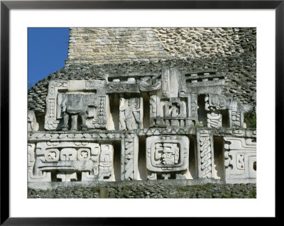 Pre-Columbian Stone Ruin With Relief Sculpture, Belize by Barry Tessman Pricing Limited Edition Print image