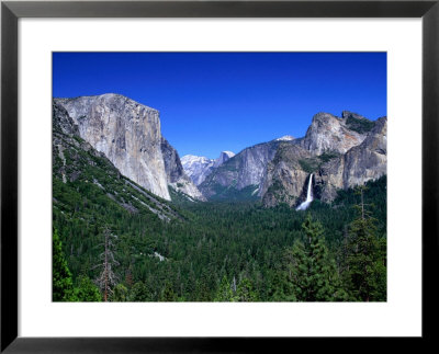 Distant Bridaleveil Falls In The Yosemite National Park, Yosemite National Park, California by Thomas Winz Pricing Limited Edition Print image