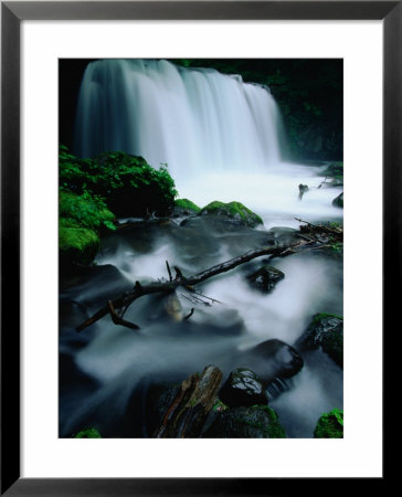 Waterfall And Rocks In Aomori-Ken, Oirase Gorge, Japan by Mason Florence Pricing Limited Edition Print image