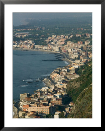 Morning View Of Giardini-Naxos Resort, Taormina, Sicily, Italy by Walter Bibikow Pricing Limited Edition Print image