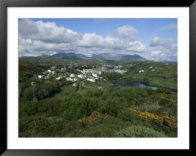 Clifden And The Twelve Pins Or Benna Beola Mountains, County Galway, Connacht, Eire by Gavin Hellier Pricing Limited Edition Print image