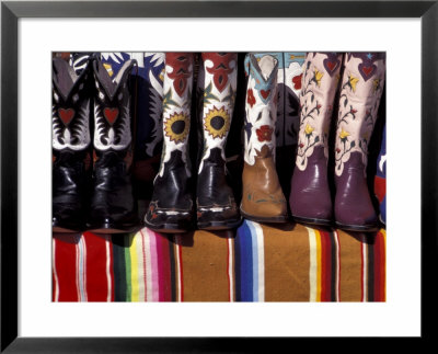 Cowboy Boots Detail, Santa Fe, New Mexico, Usa by Judith Haden Pricing Limited Edition Print image