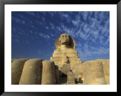 Sphinx Paws And Stella At Giza Pyramids Complex, Egypt by Claudia Adams Pricing Limited Edition Print image