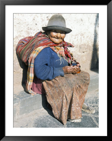 Local Resident, Cuzco, Peru, South America by Tony Waltham Pricing Limited Edition Print image