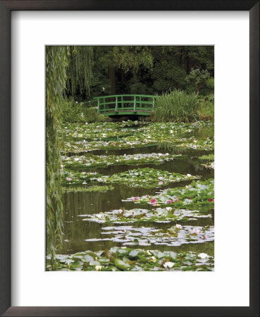 Japanese Bridge And Lily Pond In The Garden Of The Impressionist Painter Claude Monet, Eure, France by David Hughes Pricing Limited Edition Print image