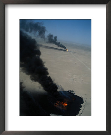 Oil Fires Still Burning One Year After The Persian Gulf War by Sisse Brimberg Pricing Limited Edition Print image