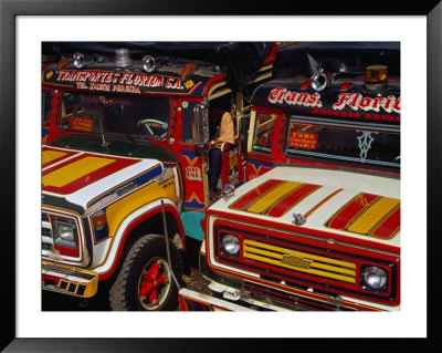 Traditional Colombian Chivas Buses With Painted Wooden Bodies, Pereira, Risaralda, Colombia by Krzysztof Dydynski Pricing Limited Edition Print image