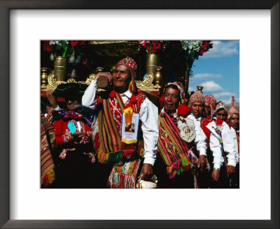 Men Carrying Palanquin In Corpus Christi Procession, Cuzco, Peru by Richard I'anson Pricing Limited Edition Print image