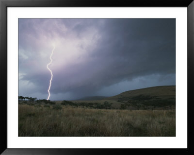 Landscape With Lightning Near Gladysvale, South Africa by Kenneth Garrett Pricing Limited Edition Print image