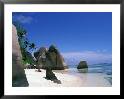 Rocky Coast Of Point Source D'argent, Seychelles by Nik Wheeler Pricing Limited Edition Print image