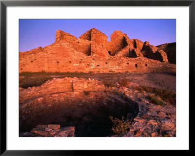 Sunset On Kiva At Pueblo Del Arroyo, Chaco Culture National Historical Park, Usa by John Elk Iii Pricing Limited Edition Print image