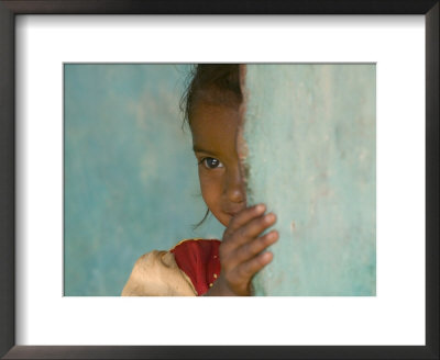 Portrait Of Little Girl, Orissa, India by Keren Su Pricing Limited Edition Print image