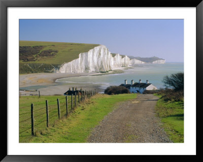 View To The Seven Sisters From Seaford Head, East Sussex, England, Uk by Ruth Tomlinson Pricing Limited Edition Print image