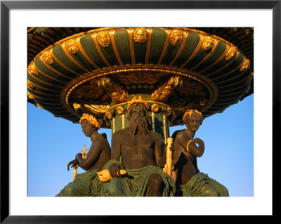 Detail Of The Southern Fountain, On Place De La Concorde, Paris, Ile-De-France, France by Martin Moos Pricing Limited Edition Print image