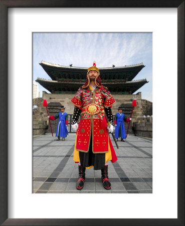 Guards Of Gate At Namdaemun Gate, Seoul, South Korea by Anthony Plummer Pricing Limited Edition Print image
