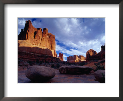 Sandstone Towers And Boulders In Park Avenue, Arches National Park, Utah, Usa by Gareth Mccormack Pricing Limited Edition Print image
