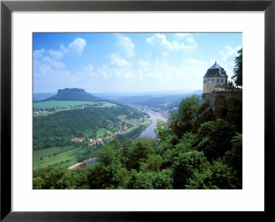 Town View From Festung Konigstein Castle, Konigstein, Saxony, Germany by Walter Bibikow Pricing Limited Edition Print image