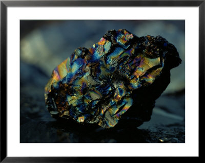 Close View Of A Large Chunk Of Peacock Coal by James P. Blair Pricing Limited Edition Print image