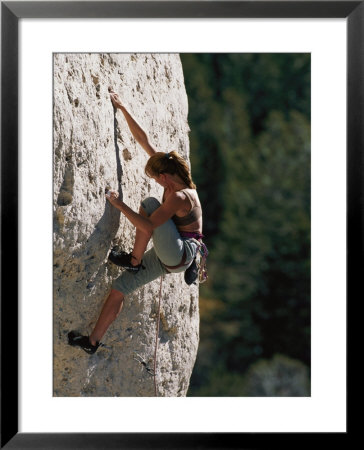 A Female Climber Searches For A Hold by Bobby Model Pricing Limited Edition Print image