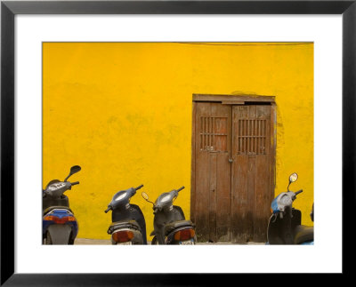 Side Street With Scooters In Cozumel, Mexico by Michael S. Lewis Pricing Limited Edition Print image