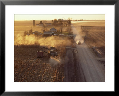 Elevated View At Twilight Of A Corn Harvest by Ira Block Pricing Limited Edition Print image