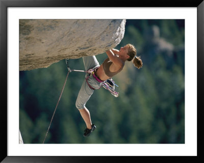 A Female Climber Negotiates An Overhang by Bobby Model Pricing Limited Edition Print image