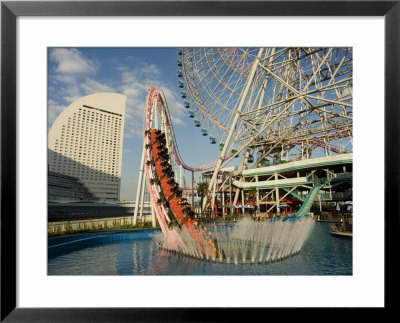 Rollercoaster And Fun Fair Amusement Park, Minato Mirai, Yokohama, Japan by Christian Kober Pricing Limited Edition Print image