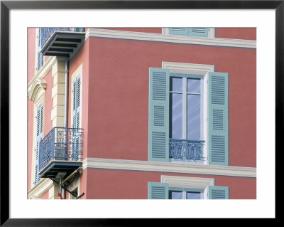 Pink House With Trompe L'oeil Shuttered Windows, Menton, Alpes-Maritimes, Provence by Ruth Tomlinson Pricing Limited Edition Print image