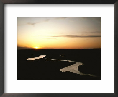 The Missouri Rivers Silvery Surface Reflects The Light From The Evening Sky by James P. Blair Pricing Limited Edition Print image