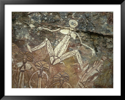 Barrginj, Wife Of Namarrgon The Lightning Man, A Supernatural Ancestor At Aboriginal Rock Art Site by Robert Francis Pricing Limited Edition Print image