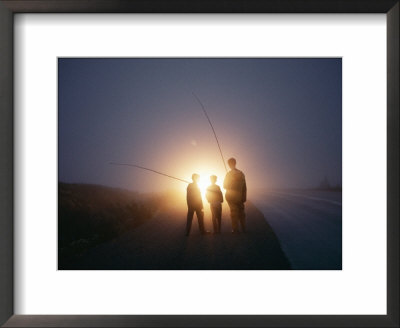 Three Men Walking Toward Their Car After A Day Spent Trout Fishing by Sam Abell Pricing Limited Edition Print image