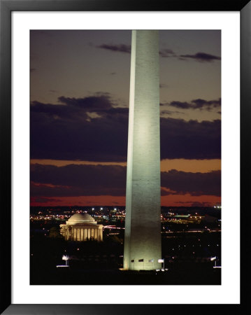 Twilight View Of The Washington Monument And Jefferson Memorial by Richard Nowitz Pricing Limited Edition Print image