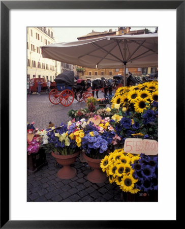 Flowers At Piazza De Spangna, Rome, Italy by Connie Ricca Pricing Limited Edition Print image