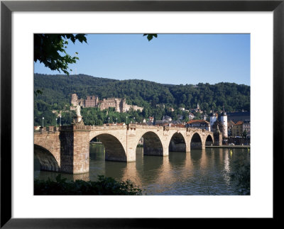 The Old Bridge Over The River Neckar, With The Castle In The Distance, Heidelberg, Germany by Geoff Renner Pricing Limited Edition Print image