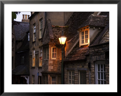 A Streetlamp Illuminating Several Stone Buildings, Stamford, United Kingdom by Glenn Beanland Pricing Limited Edition Print image