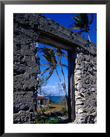 The View From An Abandoned Old Settlement Building By The Shore, Cat Island, Bahamas by Greg Johnston Pricing Limited Edition Print image