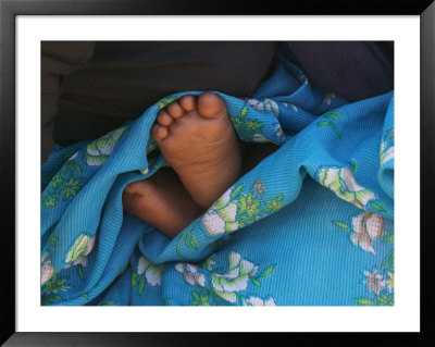 Child's Feet Wrapped With Sari At Kunbuli Friday Market, Orissa, India by Keren Su Pricing Limited Edition Print image